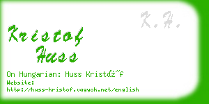 kristof huss business card